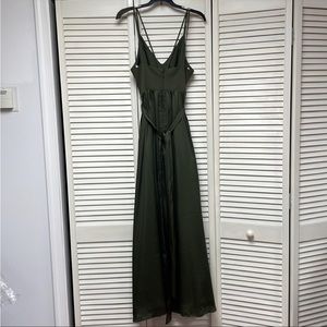 David’s Bridal Dark Olive Green Dress
